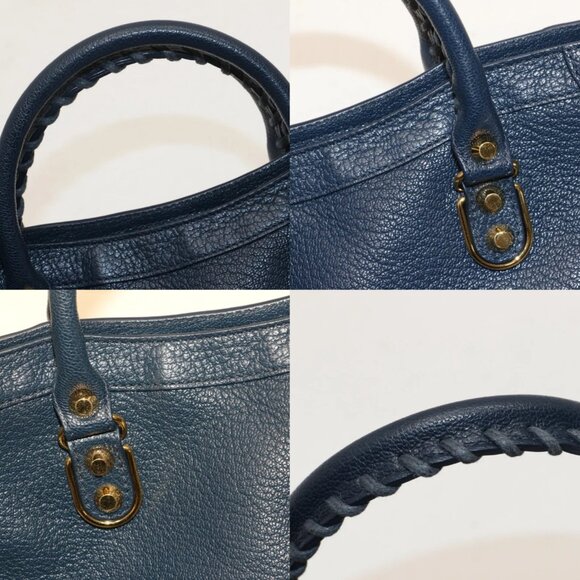 Balenciaga Chevre Gold Metallic Edge Hardware - City Blue - Picture 13 of 14